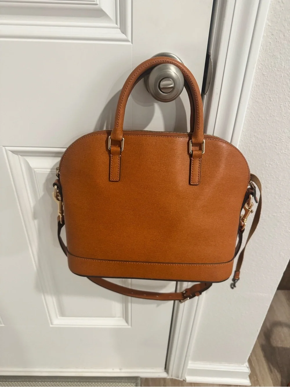 Dooney and Bourne Saffiano Zip Satchel with Dust Bag